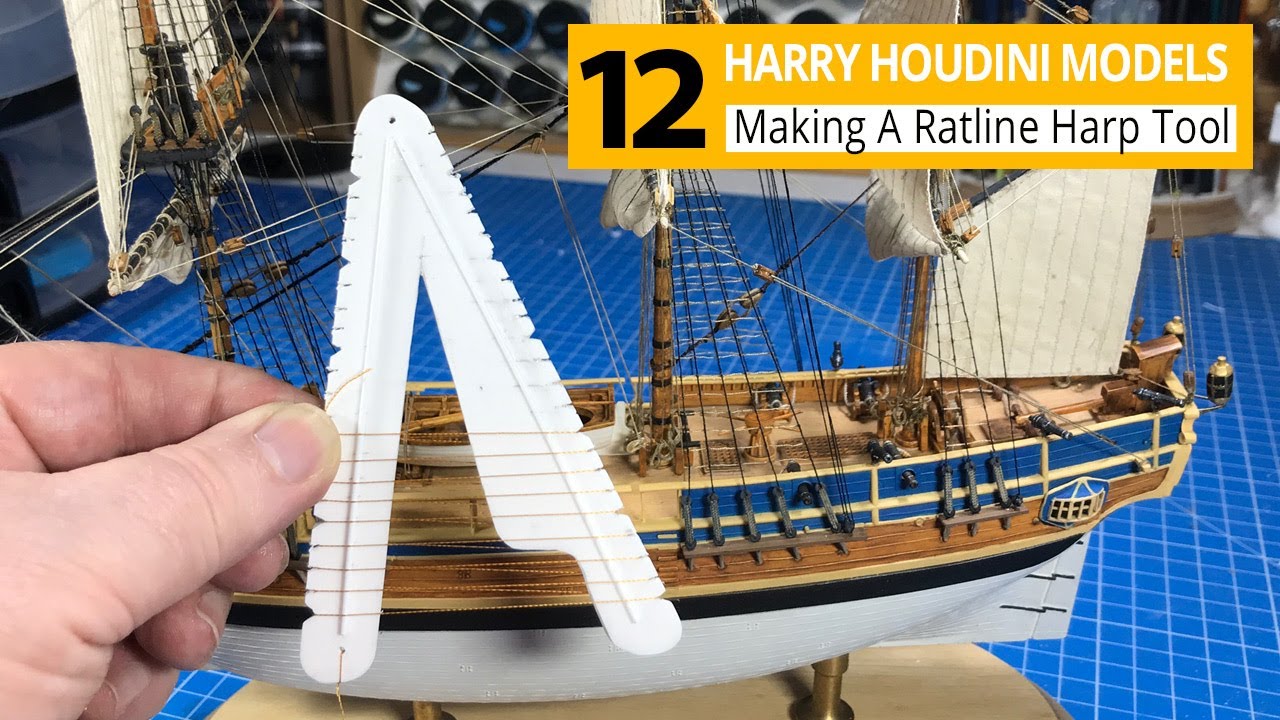 Making a Ratline Harp Tool for the Revell Bounty