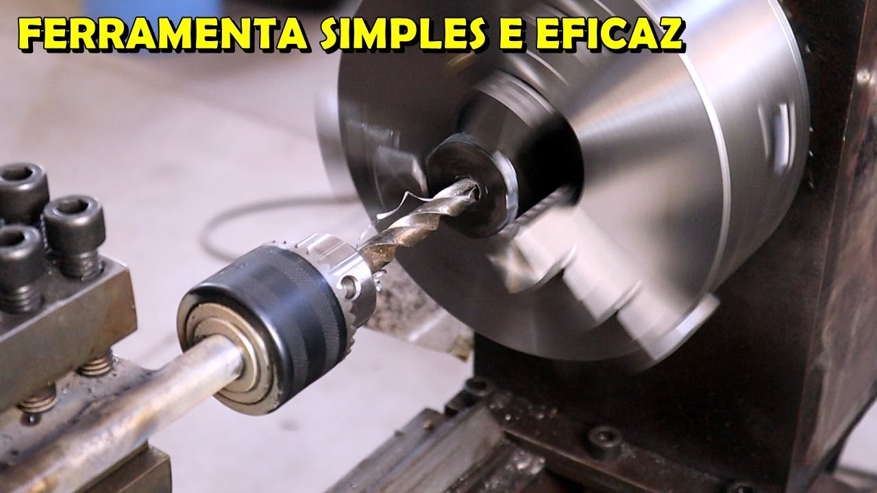 Como Fazer um Torno Caseiro Parte 57 - Ferramenta Para Fazer Furo e Rosca Interna em Torno Caseiro
