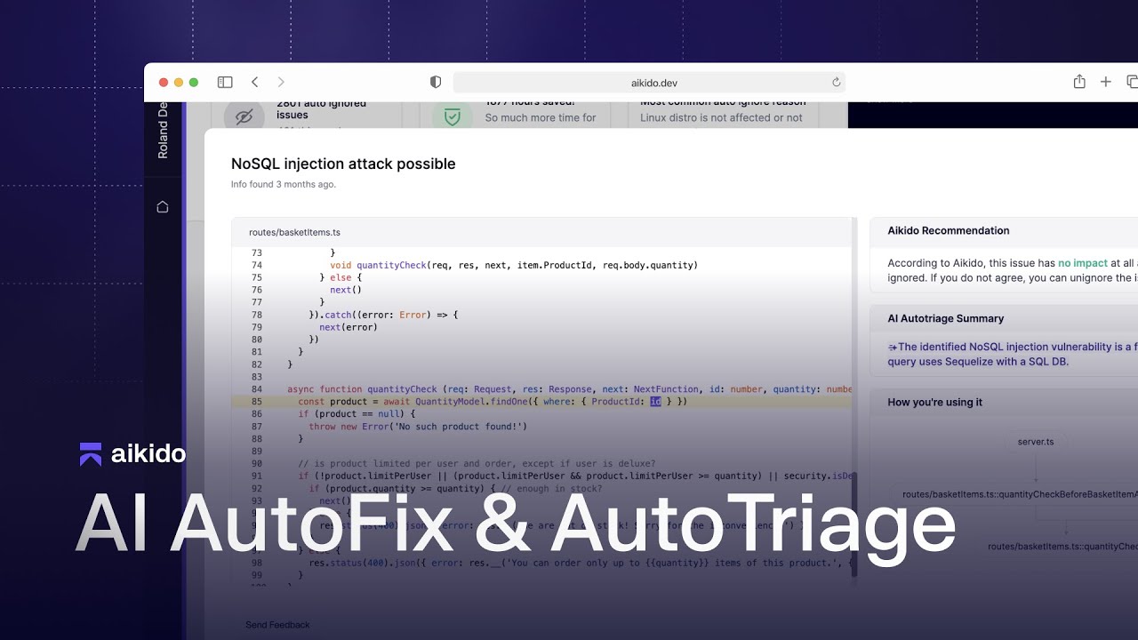 AI AutoFix & AutoTriage | Aikido Security