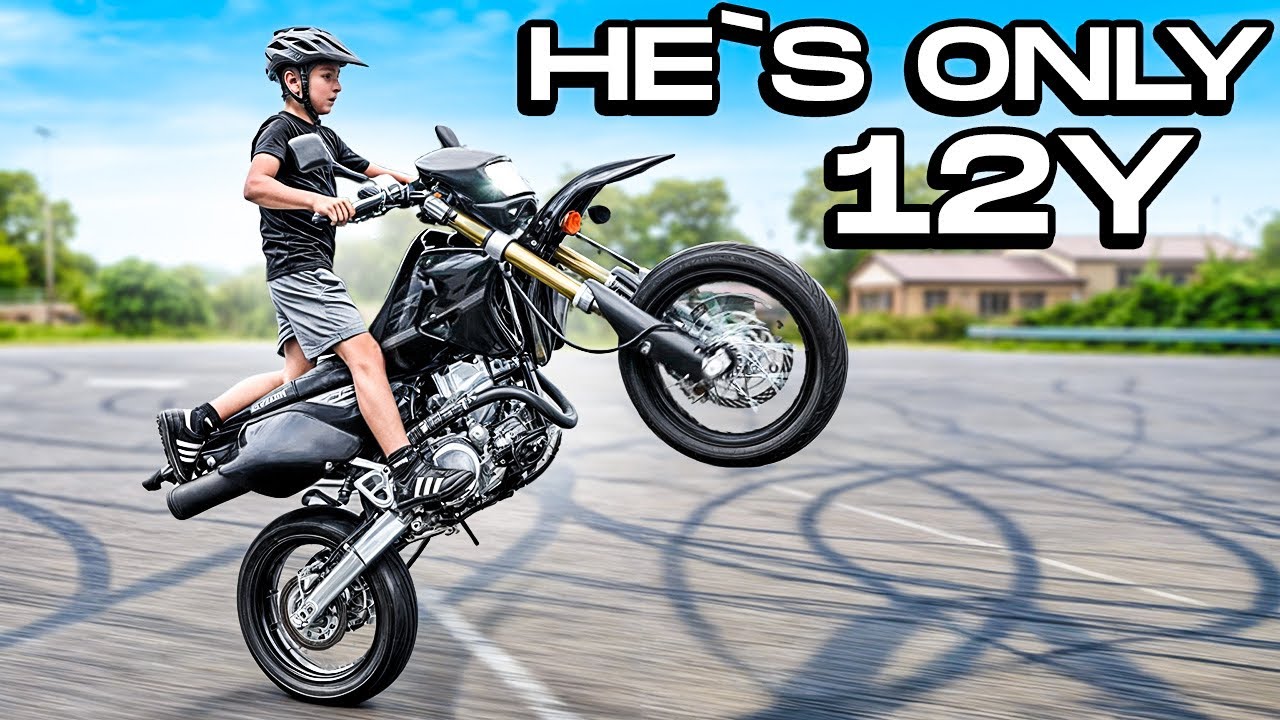 12 Year Old Kid Wheelies DirtBike Bigger Than Him | Braap Vlogs