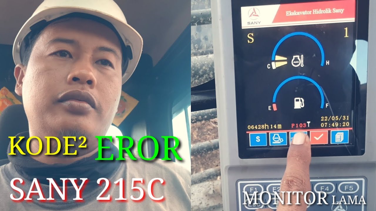 KODE² EROR excavator SANY 215c monitor lama || Pulau rangsang