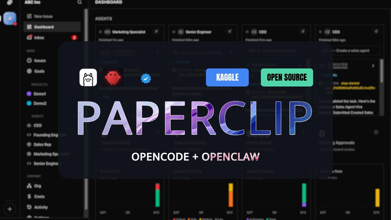 PaperClip + OpenClaw + OpenCode: Идеальный центр управления роевым интеллектом с открытым исходны...