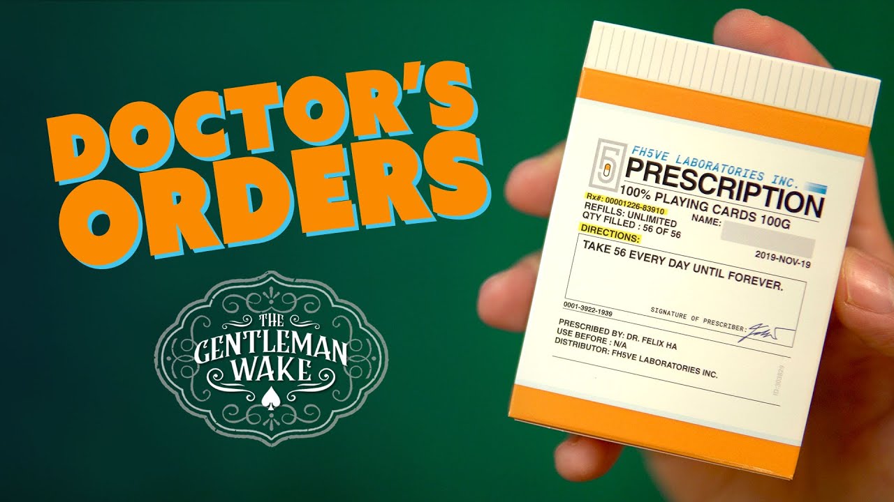 Just what the doctor ordered! Prescription Playing Cards by Felix Ha Deck Review