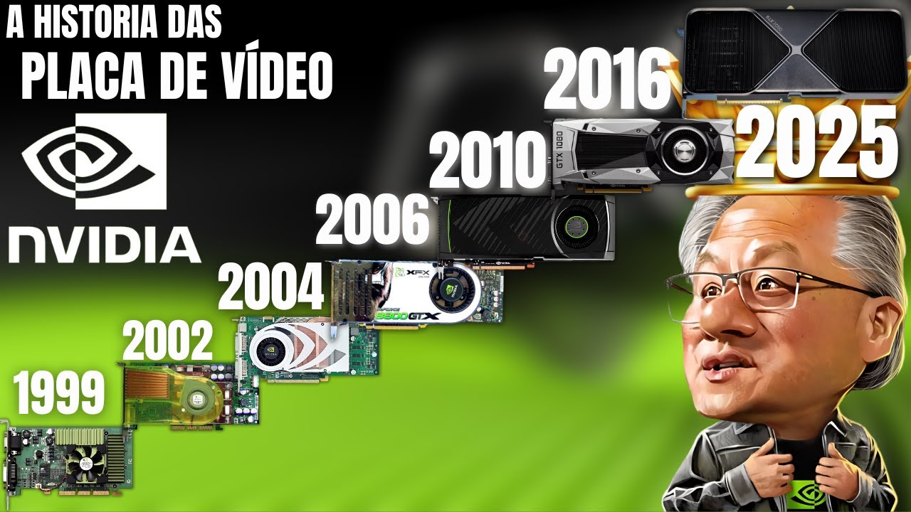 Da GeForce 256 à RTX 5090 - A História da EVOLUÇÃO das PLACAS de VIDEO NVIDIA!