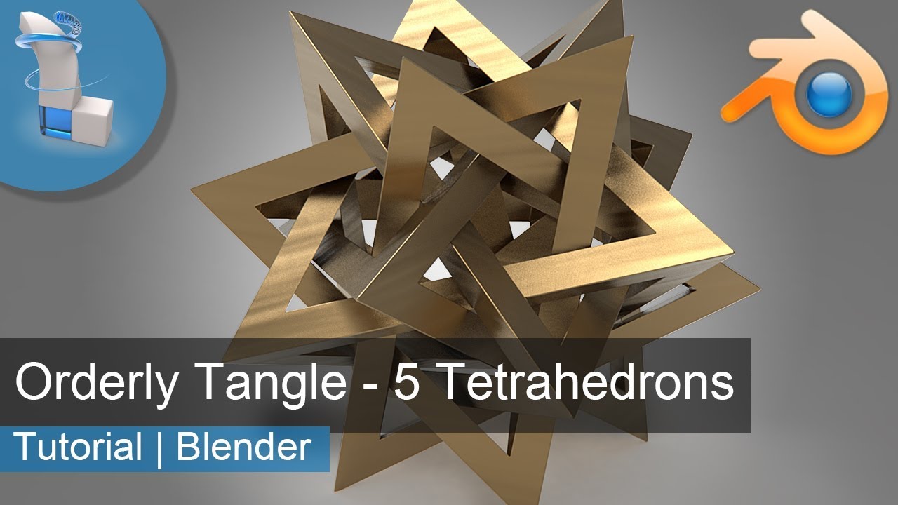 Blender 2.8 Tutorial | Orderly Tangle - Tetrahedron Star Polylink