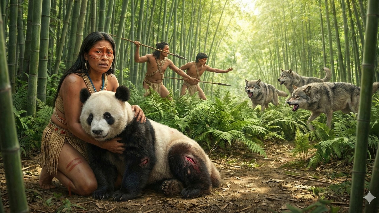 Huaorani Tribe Rescues Injured Panda Cub, Realistic Amazon Survival Documentary/ Animal Rescue Story