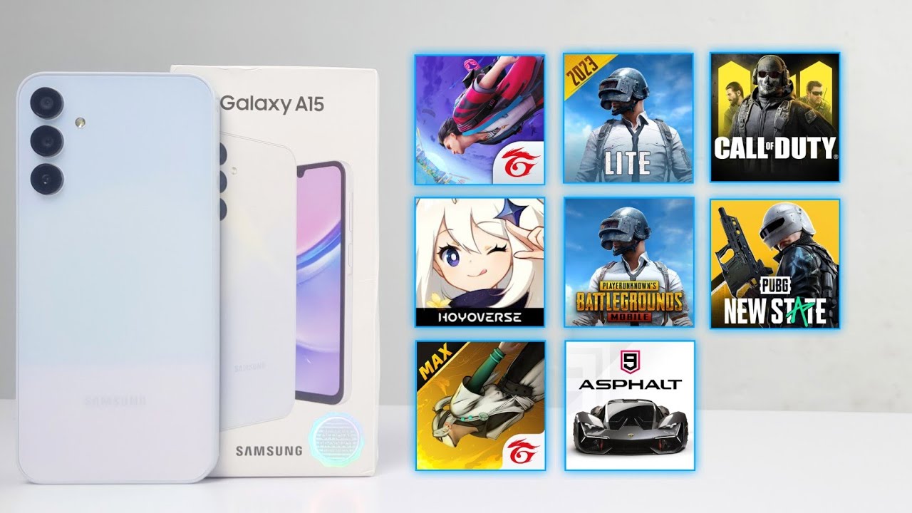 Samsung Galaxy A15 8+ Games Test - PUBG/ASPHALT 9/GENSHIN/Free Fire/COD/New State