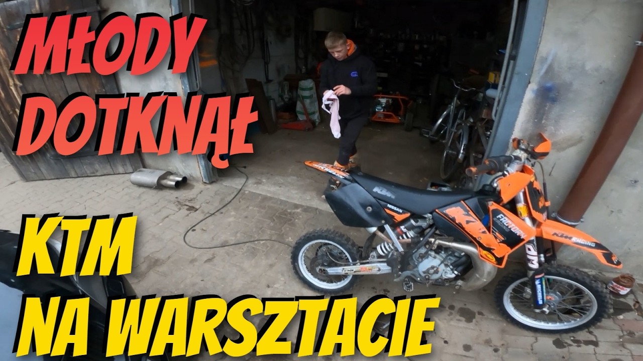 KTM wymaga serwisu - Spotkaliśmy Kierownika na środku pola - Pierwsze testy Młodego na KTM SX 65