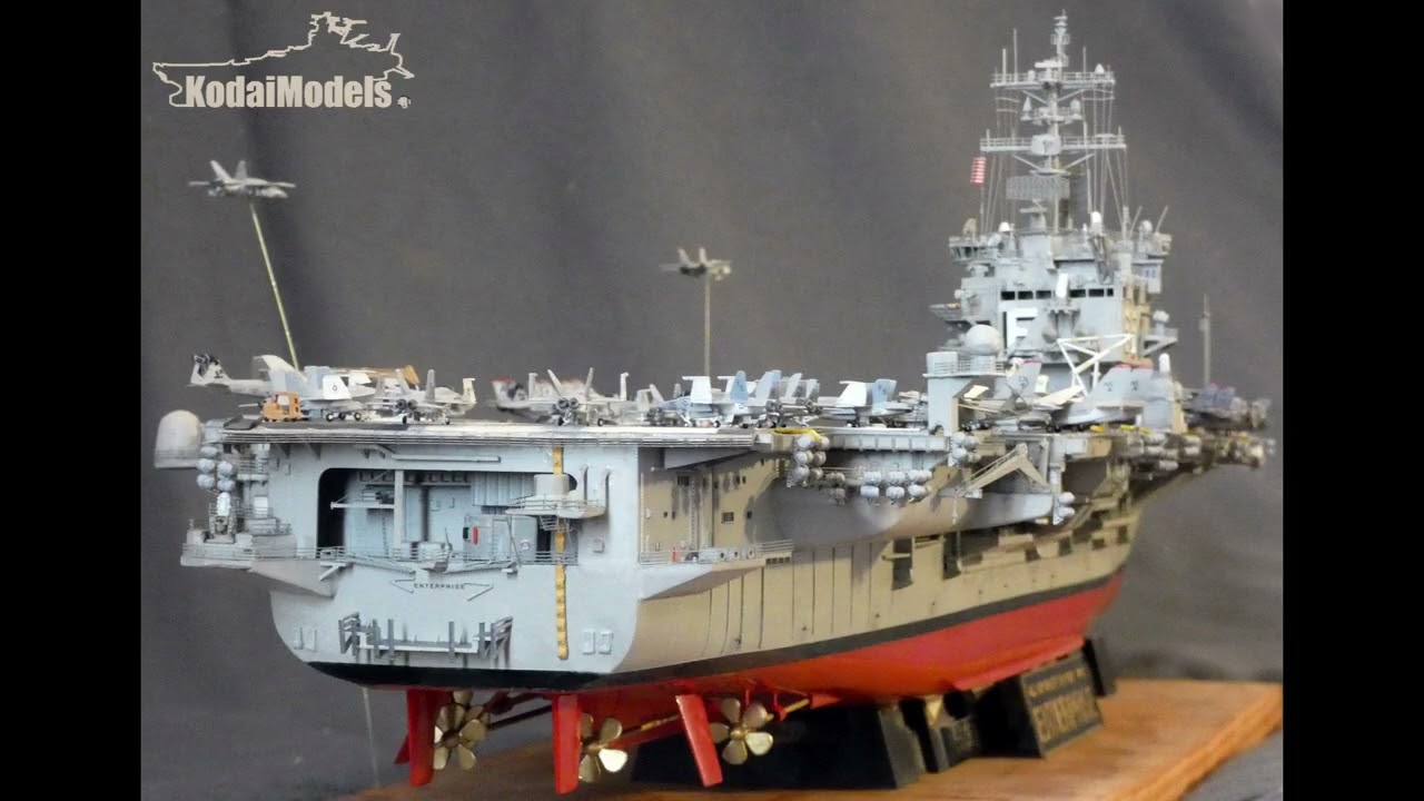 USS ENTERPRISE CVN-65 Circa 2001 (1/350 MHM, Old Trumpeter kit).