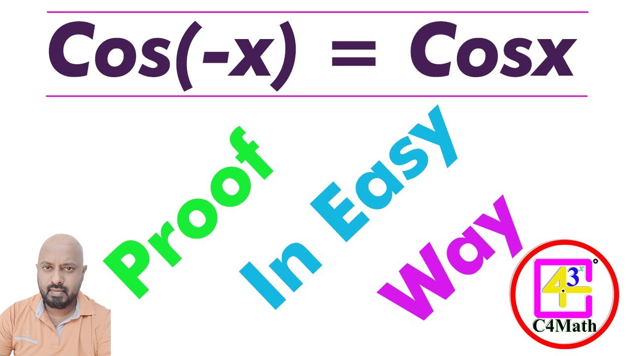 Why cos(-x) = cos x | Proof | IAL Mathematics | IB Mathematics | How to prove cos(-y) = cosy |