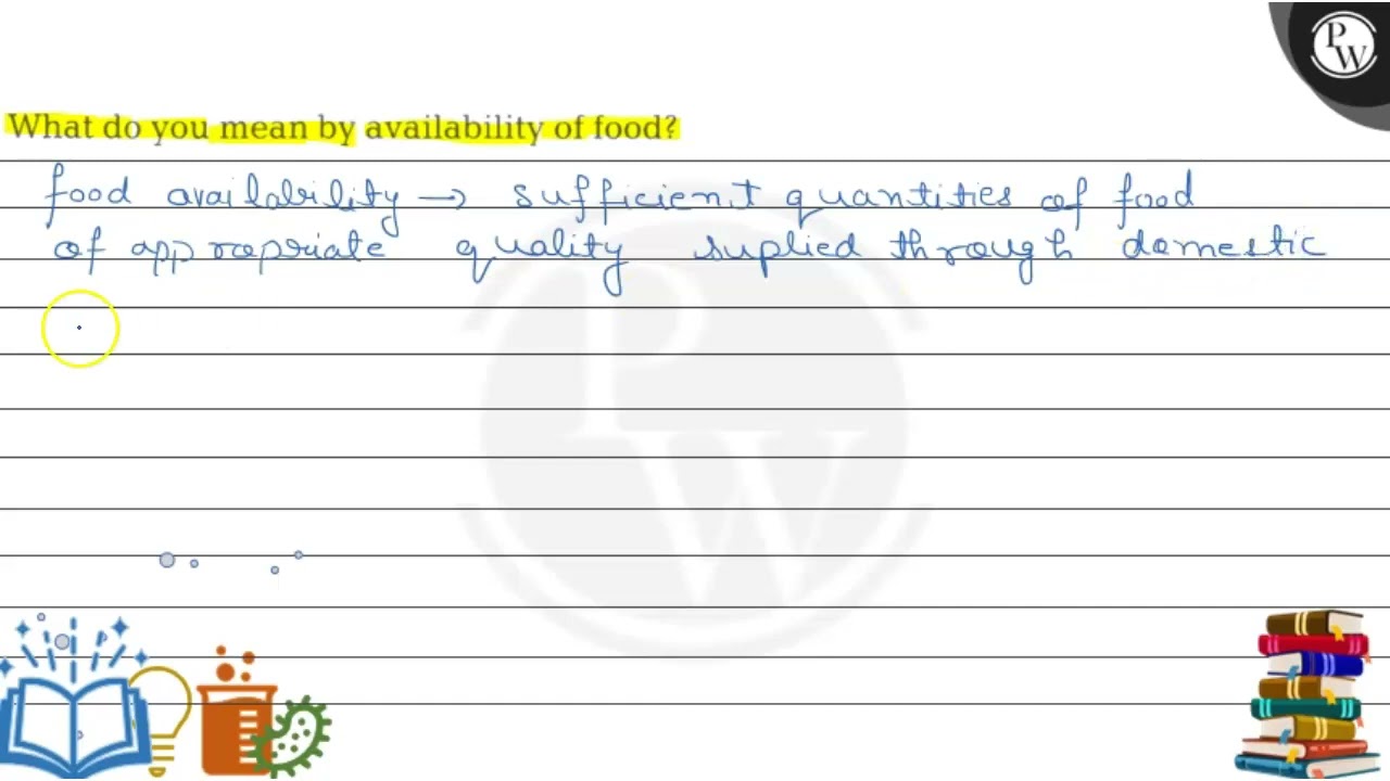 What do you mean by availability of food?