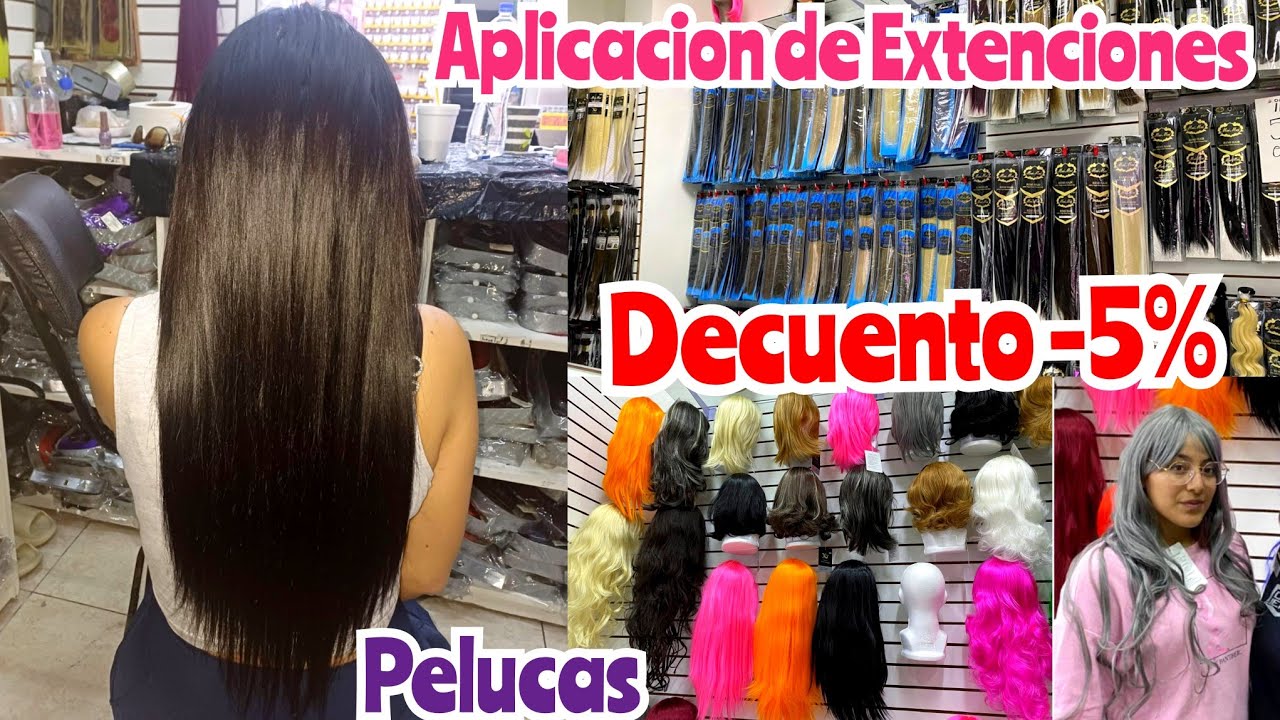 Descuento del -5% en EXTENSIONES DE CABELLO NATURAL 😱 Pelucas vanguardistas |Cerca del Zócalo