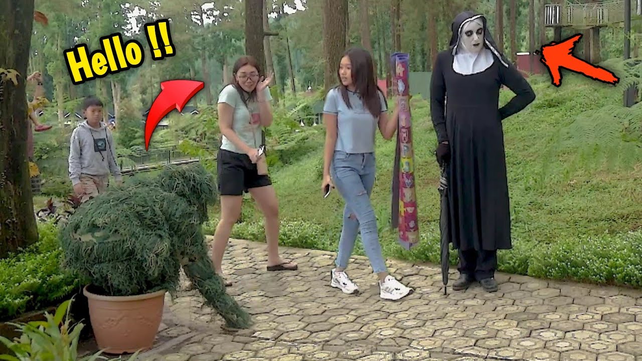 Розыгрыш бушмена против розыгрыша монахини..!!  Человек-дерево и призрак Валак