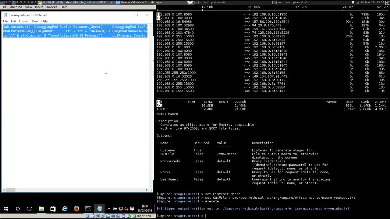 PowerShell Empire - Compromise Win10 with a Macro Embedded Word File