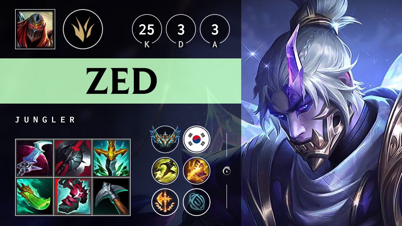Zed Jungle vs Nocturne - KR Challenger Patch 25.17