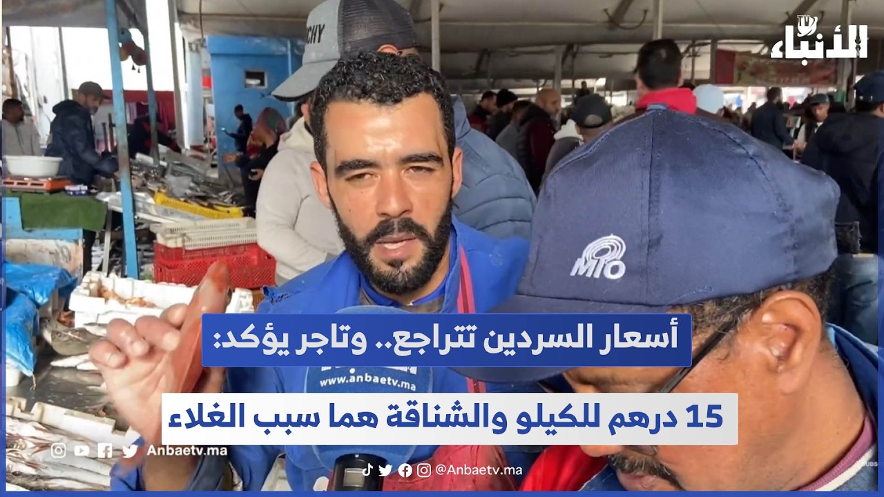 أسعار السردين تتراجع.. وتاجر يؤكد: 15 درهم للكيلو والشناقة هما سبب الغلاء