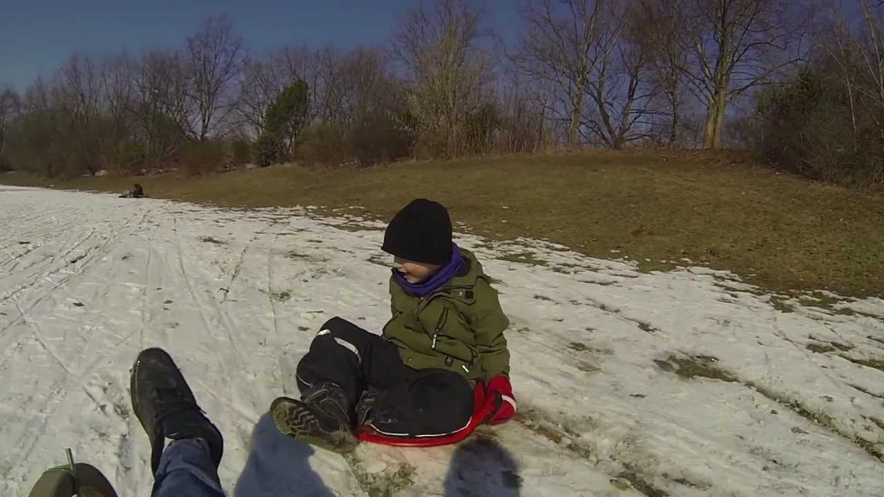 Rodeln in Berlin Rudower H&ouml;he 2013