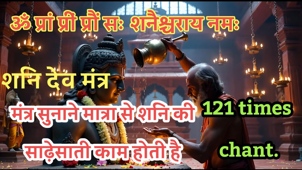 Shani Bhakt Jarur Sune ⚫ | ॐ प्रां प्रीं प्रौं सः शनैश्चराय नमः 🙏 | 121 बार चमत्कारी मंत्र#sani 