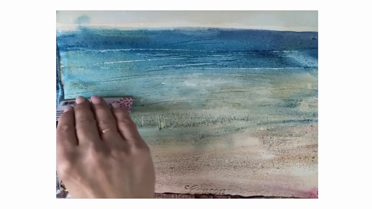 Watercolor. Акварель. Этюд. Берег. Жанна Рекова. Студия Капитель.