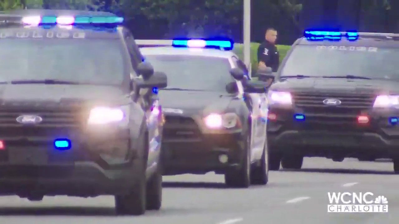 RAW: Procession for fallen Mooresville K9 Officer Jordan Sheldon