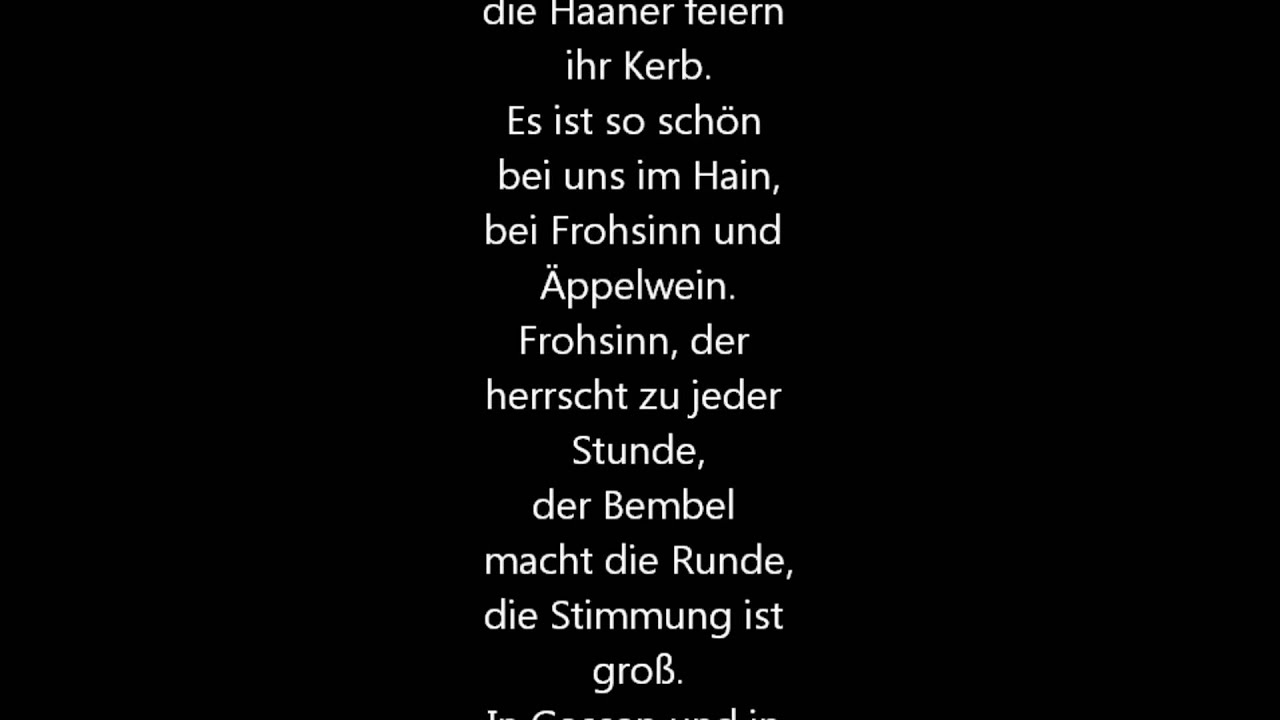 Haaner Kerb-Lieder - 275. Haaner Kerb