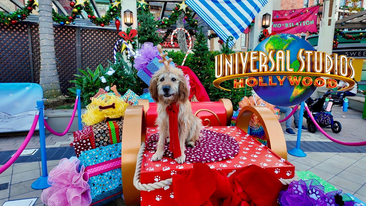 Прохождение рождественского сезона Universal Studios Hollywood [4K POV]