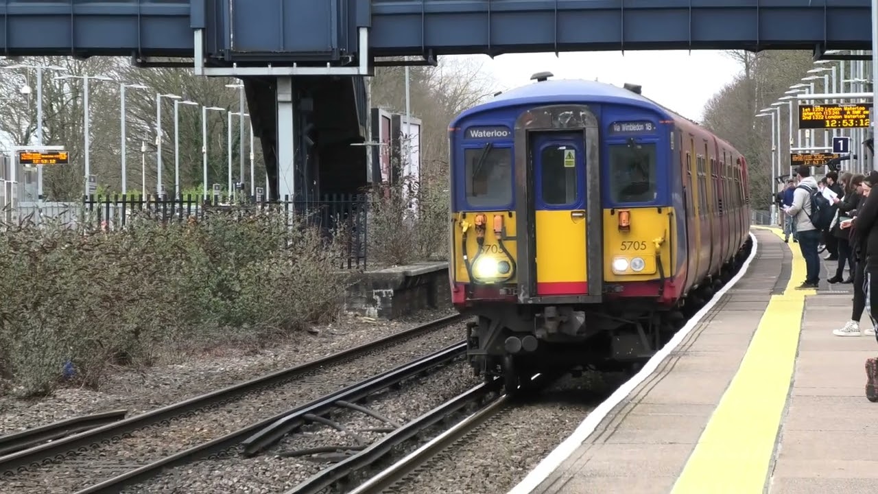 Trains at Esher 11/02/23 (inc. 37403 & 50008)