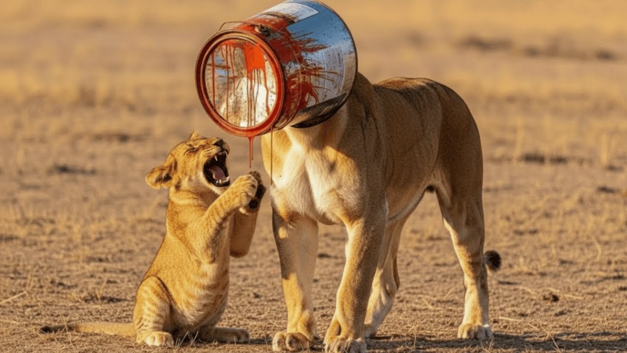 A Dying Lioness Had Her Head Stuck In A Paint Can For 2 Days —  A Woman Ranger Did The Impossible