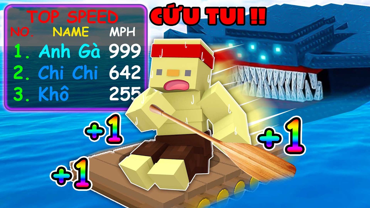 Anh Gà Thử Thách Nâng Cấp BÈ GỖ Để Thoát Khỏi CON SUỐI ĐÁNG SỢ NHẤT Roblox..