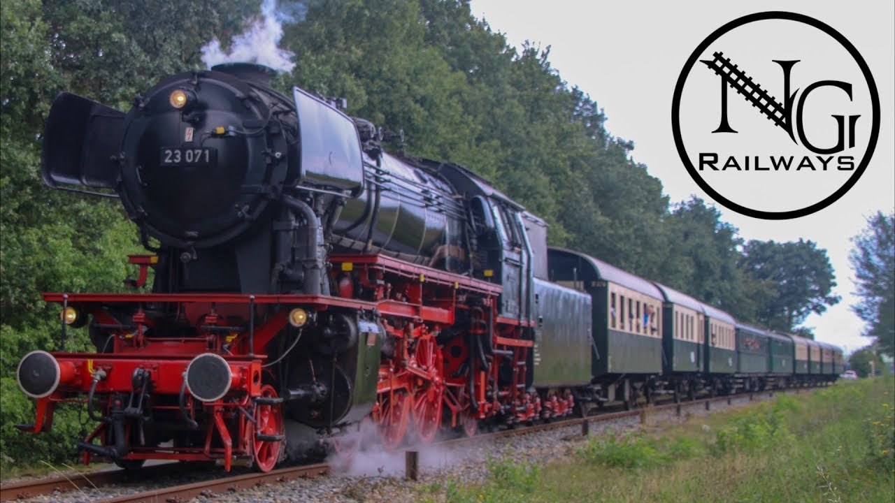 15 augustus 2019 Stoomtrein 23 071 van de VSM op de Koningslijn
