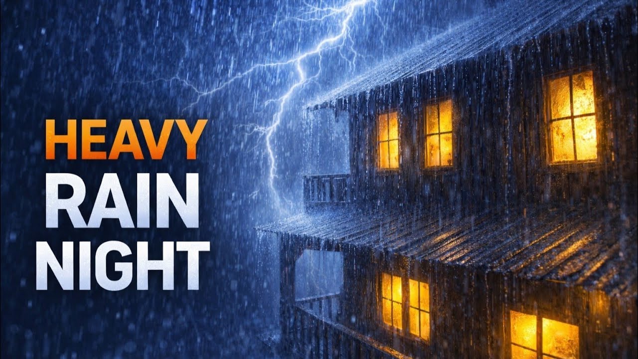 Sleep Instantly – Heavy Rain on Metal Roof with Thunderstorm