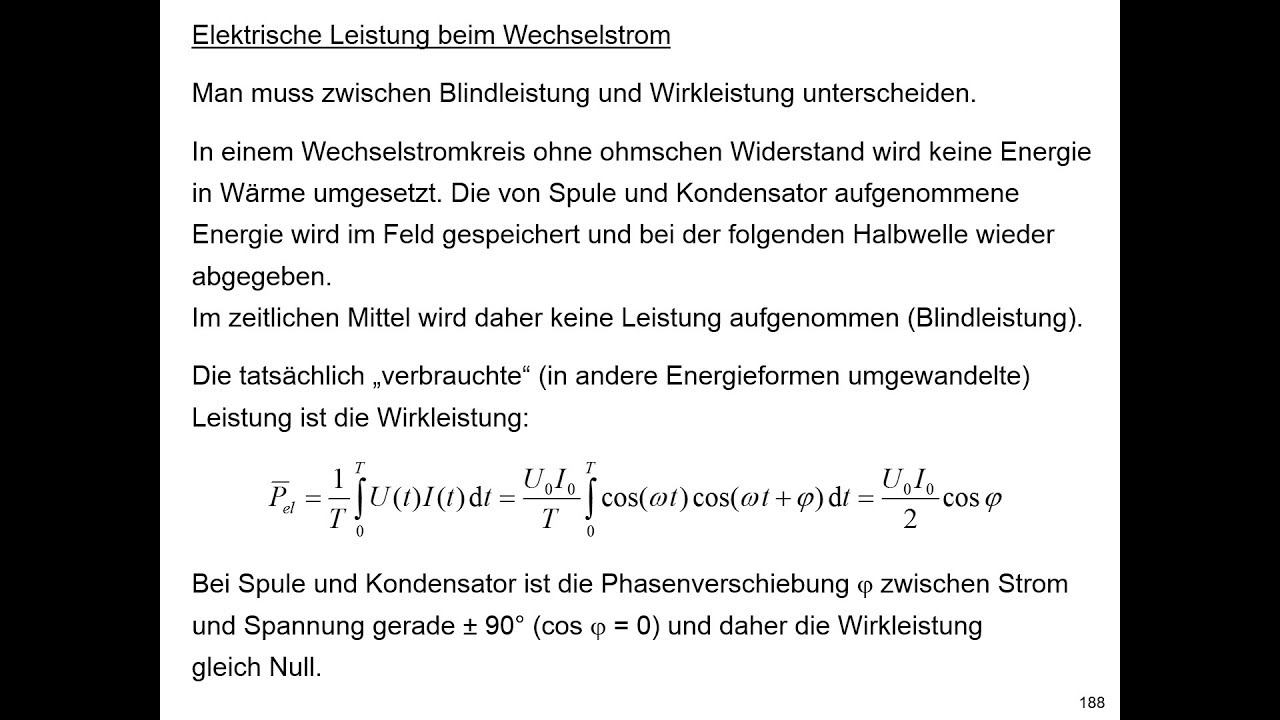 Blind- und Wirkleistung beim Wechselstrom