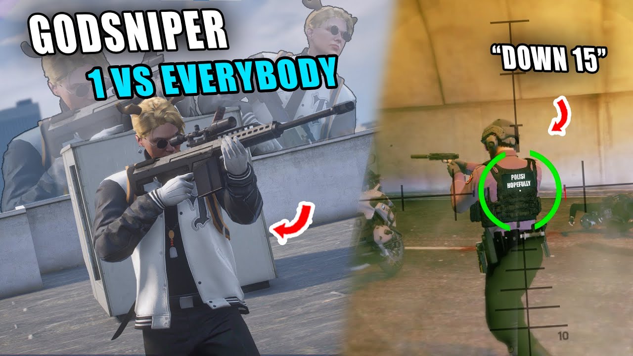 AKSI EPIC BRIAN MEMBUNUH 18 POLISI DENGAN SNIPER !! AKU VS 1 BATALION POLISI !!  | GTA 5 ROLEPLAY