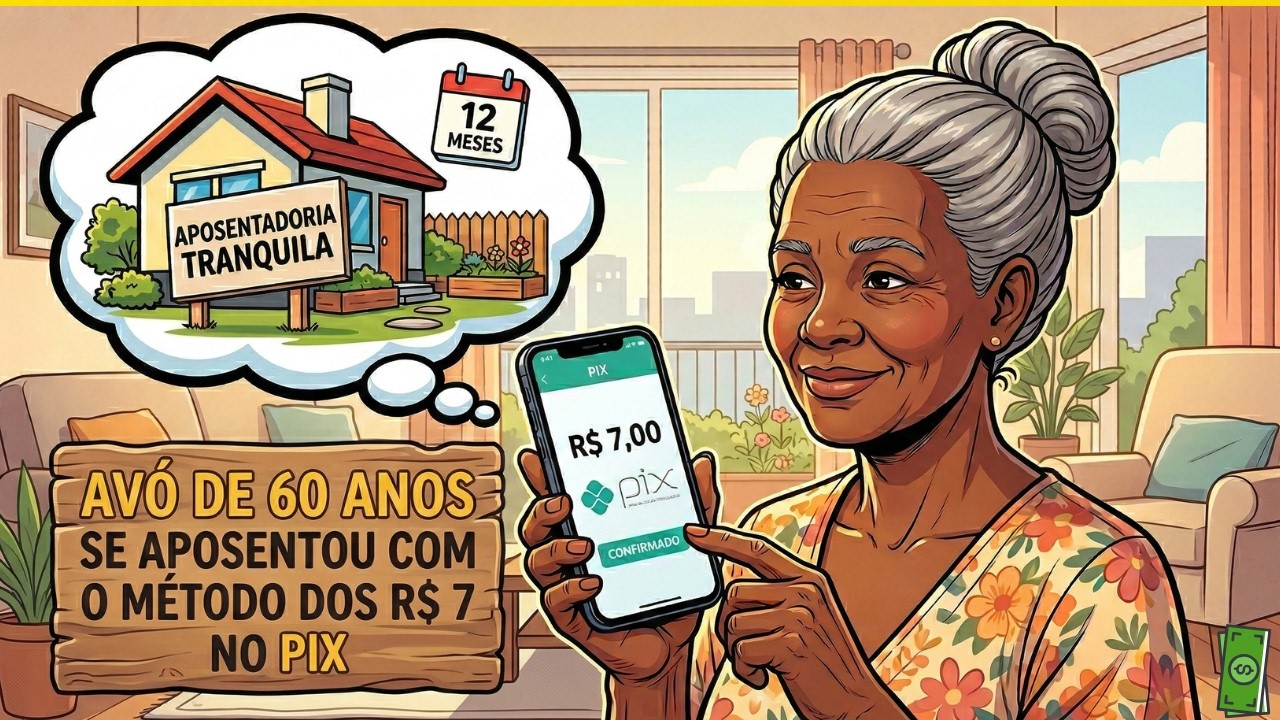 Como UMA AVÓ de 60 ANOS EMPREGA DOMÉSTICA usou a regra dos 7 REAIS no PIX e SE APOSENTOU em 12 MESES