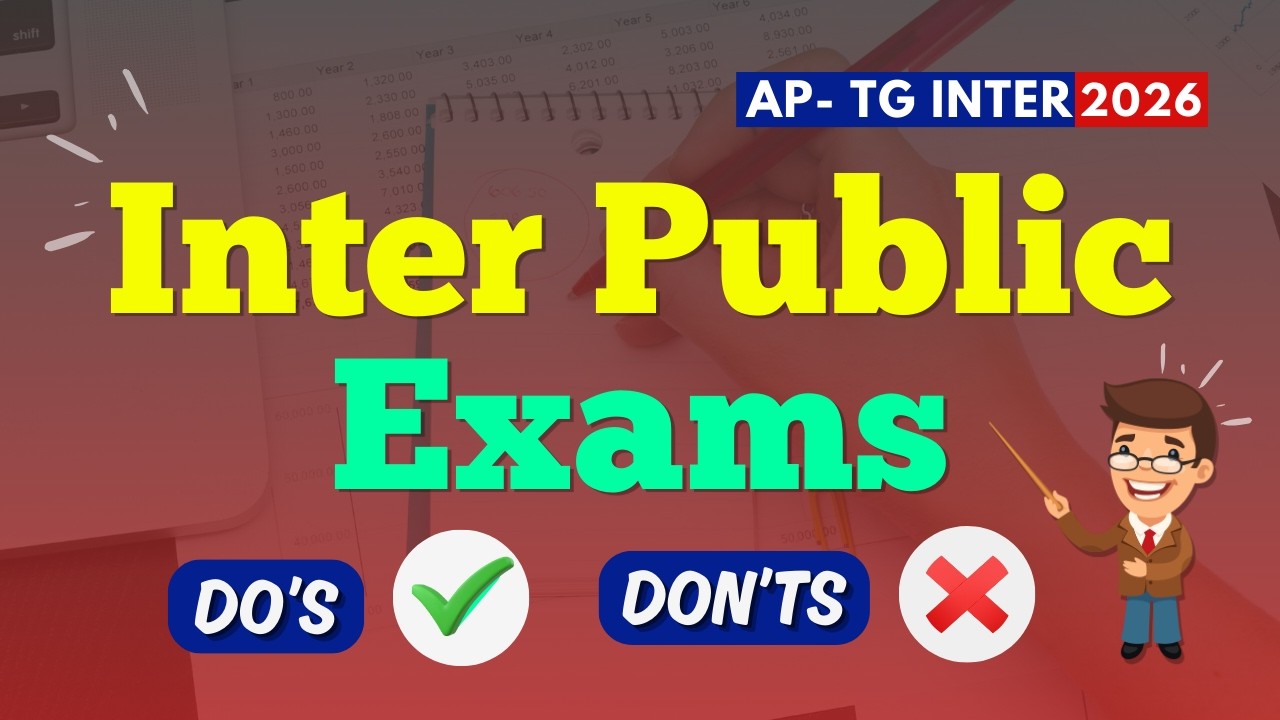 Do's & Don'ts in Inter Board Exams ..తీసుకోవాల్సిన జాగ్రత్తలు | AP/TG - 2026 | Doubts Clarification