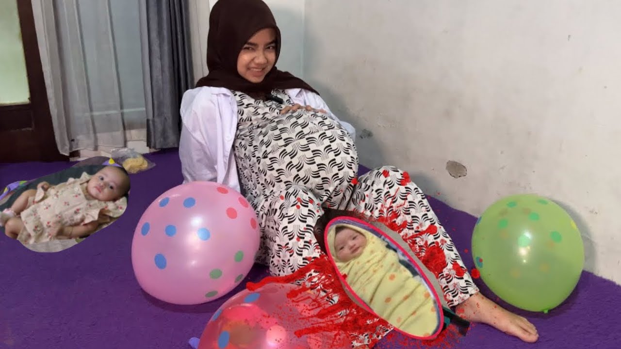 KAGET‼️GARA2 TIUP BALON DAN P3CAHIN BALON IBU HAMIL TIBA2 KONTRAKSI SAMPAI MELAHIRKAN SENDIRI