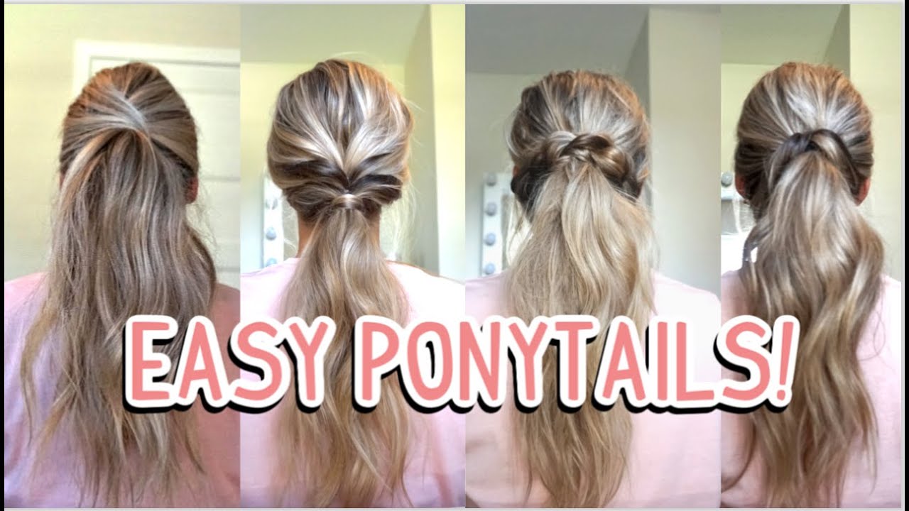 HOW TO: EASY PONYTAILS FOR SUMMER! MEDIUM & LONG HAIRSTYLES!