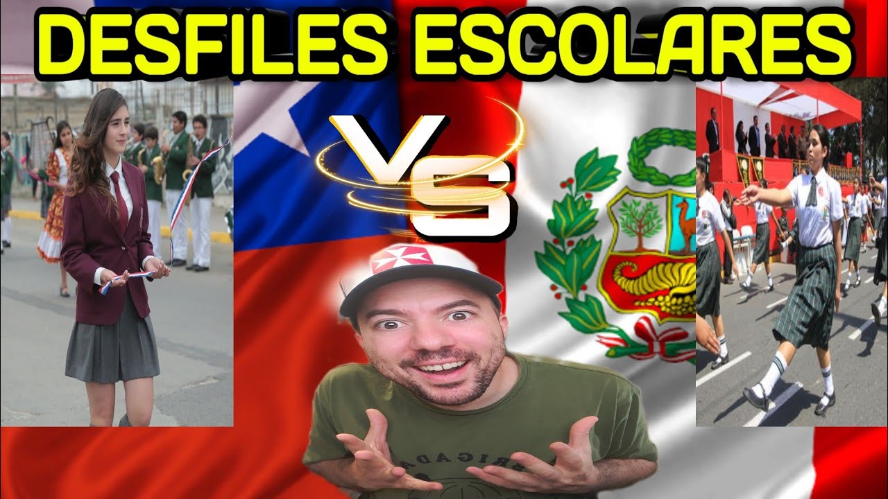 ESPAÑOL REACCIONA A DESFILE ESCOLAR CHILE VS PERU *HERMOSAS*