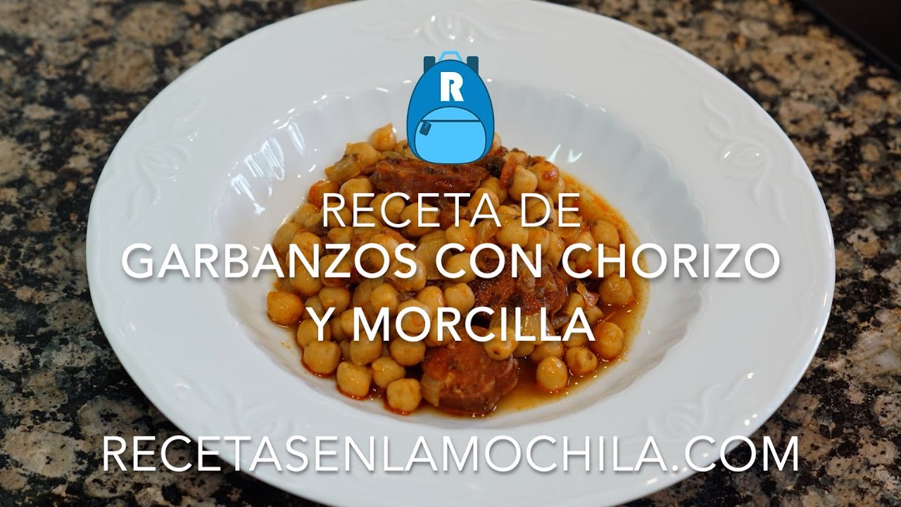 Receta de garbanzos con chorizo y morcilla