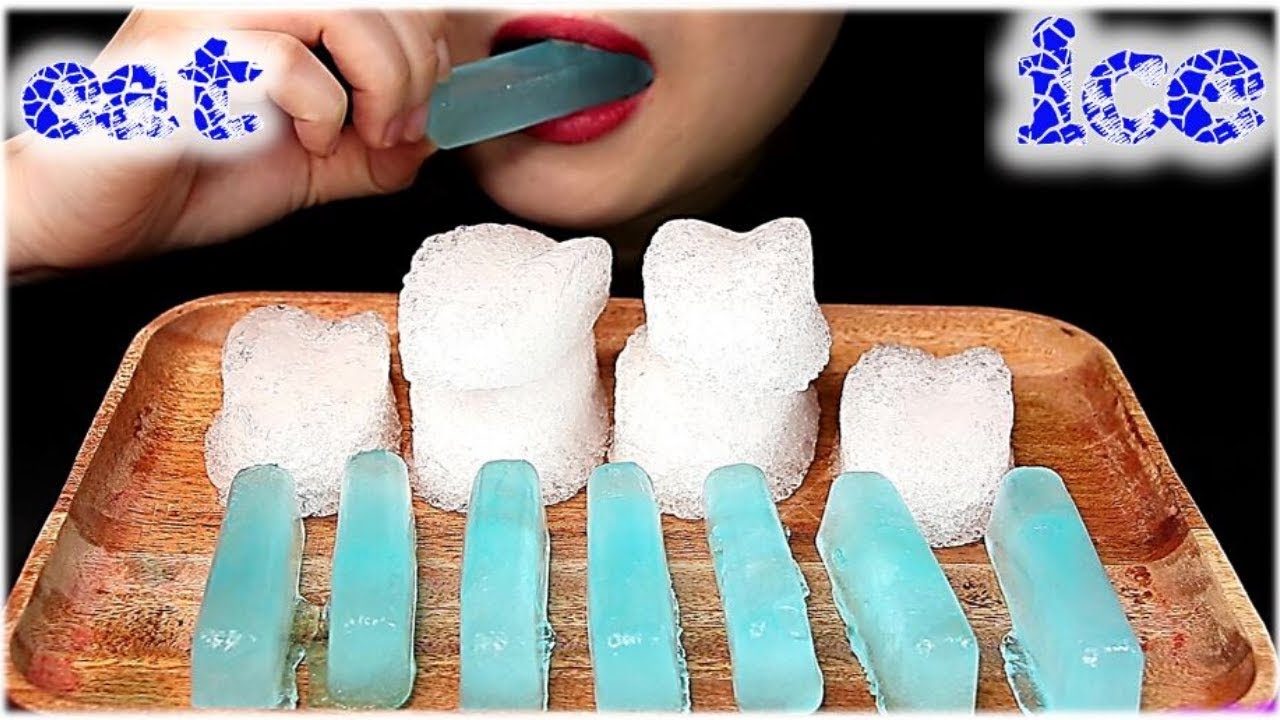 ASMR Eat Ice| Star fruit Shape Shavedice & Ice Stick | 氷を食べる音  Thánh Ăn Đá  얼음 리얼사운 Buz Yemek