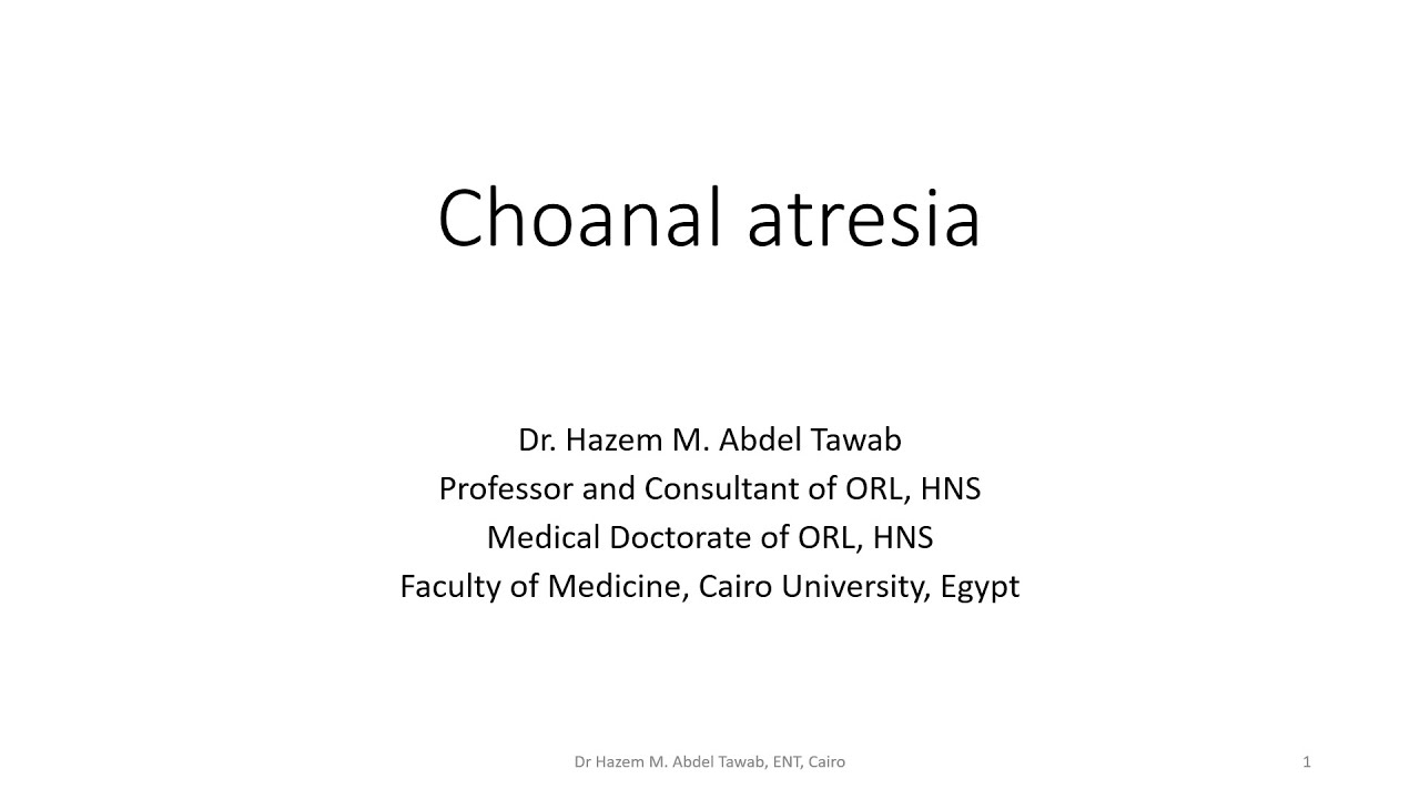 Congenital choanal atresia (In English)