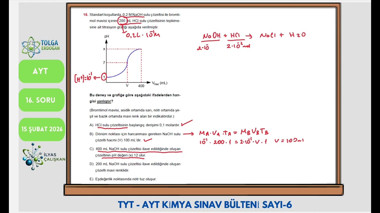 AYT 16. SORU TYT-AYT KİMYA SINAV BÜLTENİ-6