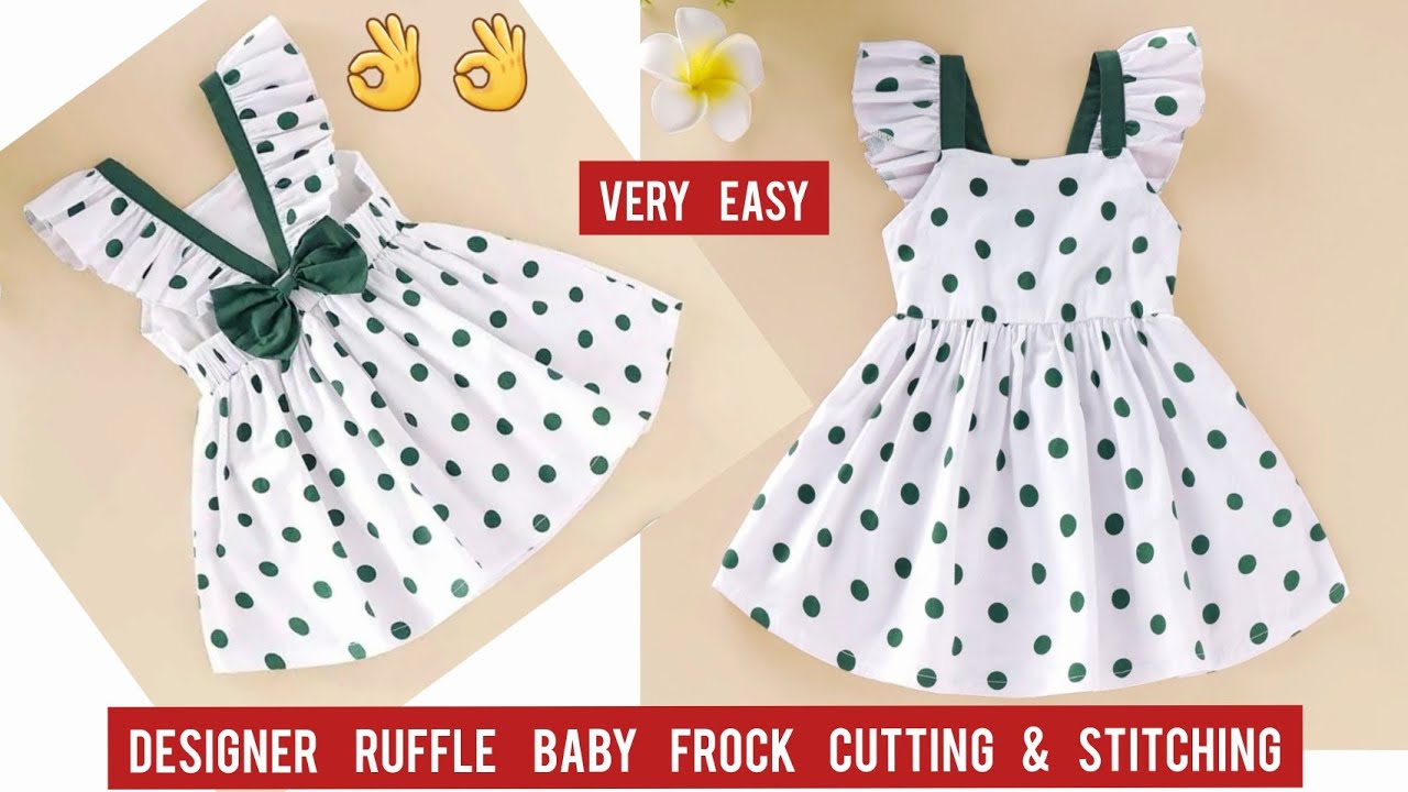 Baby Frock/Ruffle Baby Frock Cutting and Stitching/4-5 Year Baby Frock Design Cutting & Stitching
