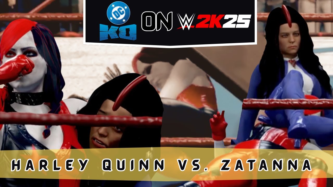 DC KO on WWE 2K25: Harley Qunn Vs. Zatanna