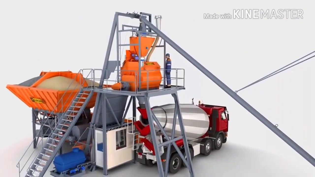 Concrete batching Plant animation