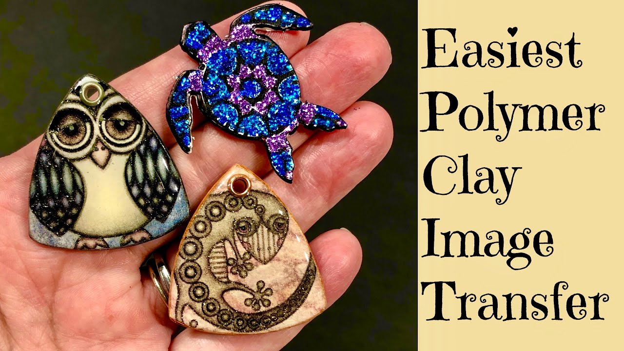 Easy Polymer Clay Image Transfer Tutorial Create An Owl, Gecko Lizard, Turtle Easiest Process Ever!