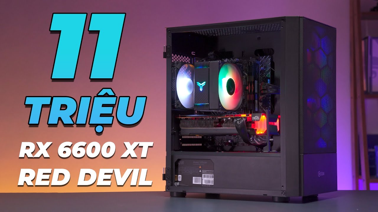 Gaming PC 'SI&Ecirc;U CẤP'' với RX6600XT Red Devil chỉ 11 triệu chiến mọi Game? // Duy Viu