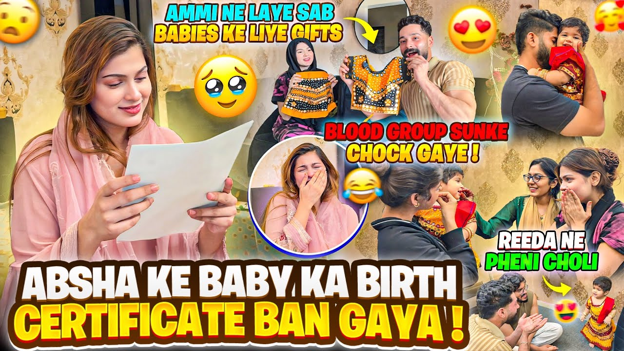 Absha Ke Baby Ka Birth Certificate Ban Gaya 🥹| Ammi Ne Laye Bhot Gifts | Fokats | Abresh & Zeeshan