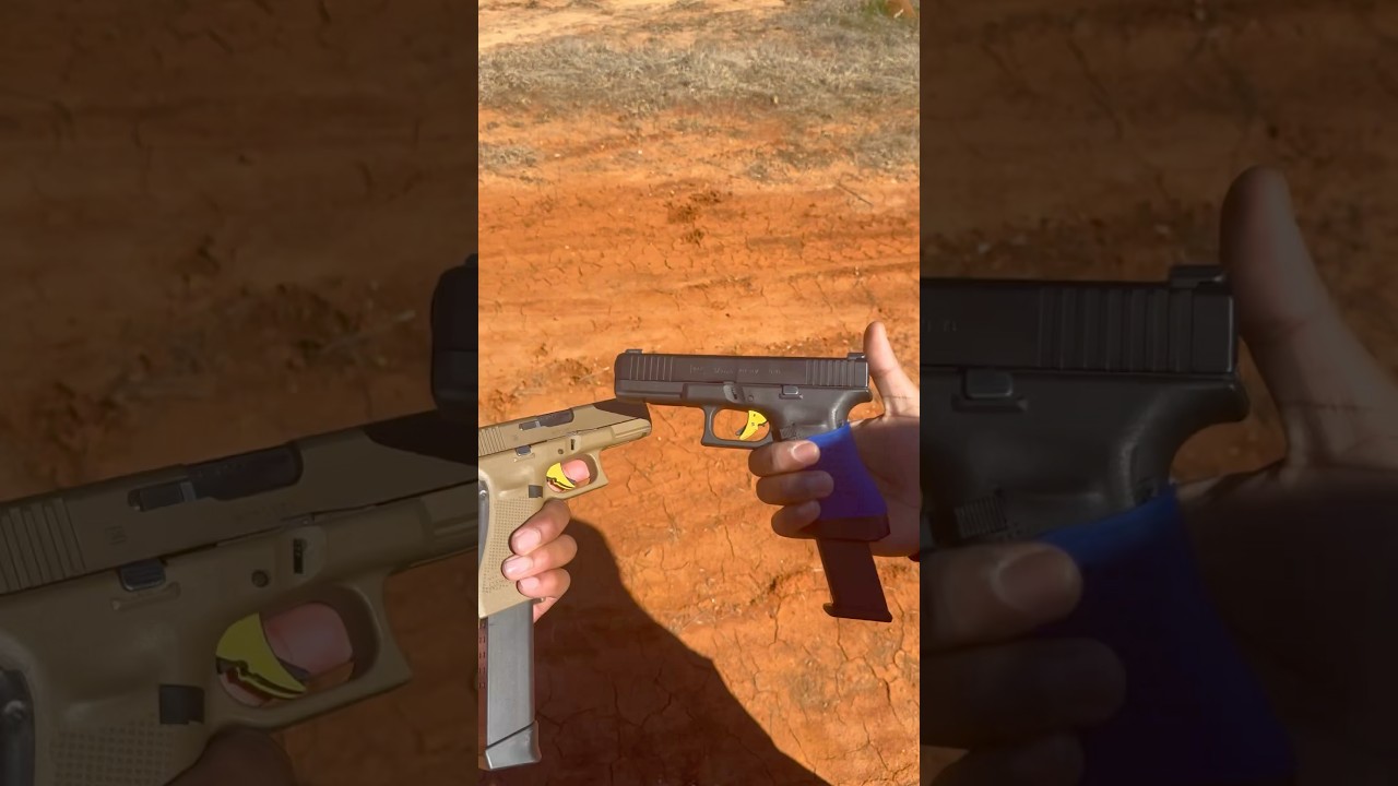 Glock 19x vs Glock 17 binary 🤔 #airsoft #subscribe #viralvideo
