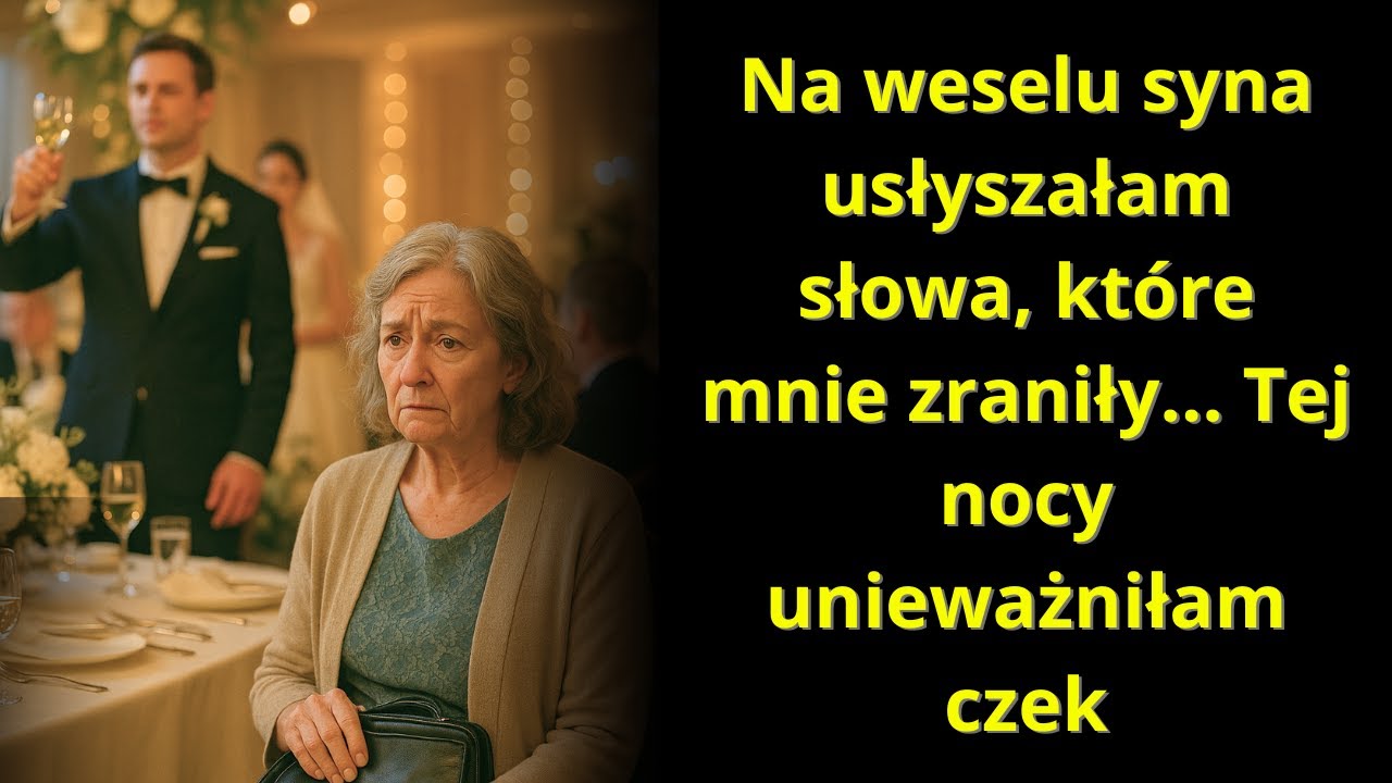 Na weselu syna usłyszałam słowa, które mnie zraniły… Tej nocy unieważniłam czek